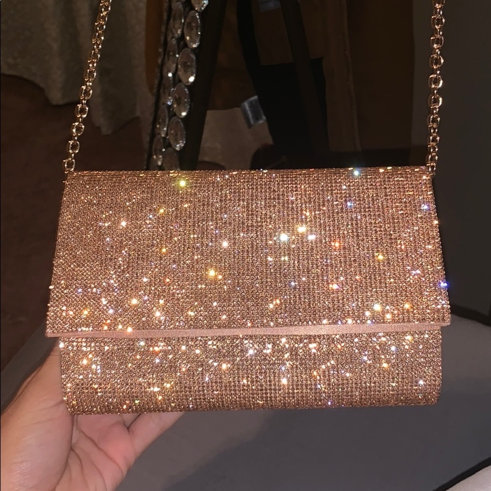 Gold crossbody bag